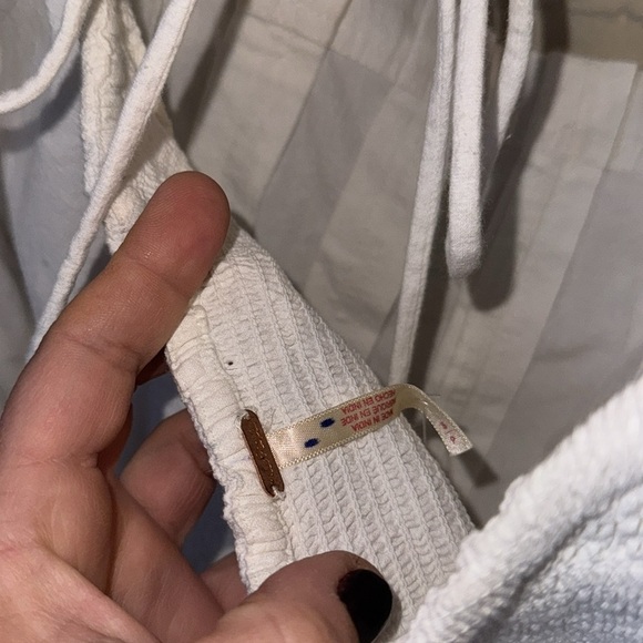 Free People tunic In Bloom shirt Spring Summer White Pullover Top Blouse small - Picture 7 of 7